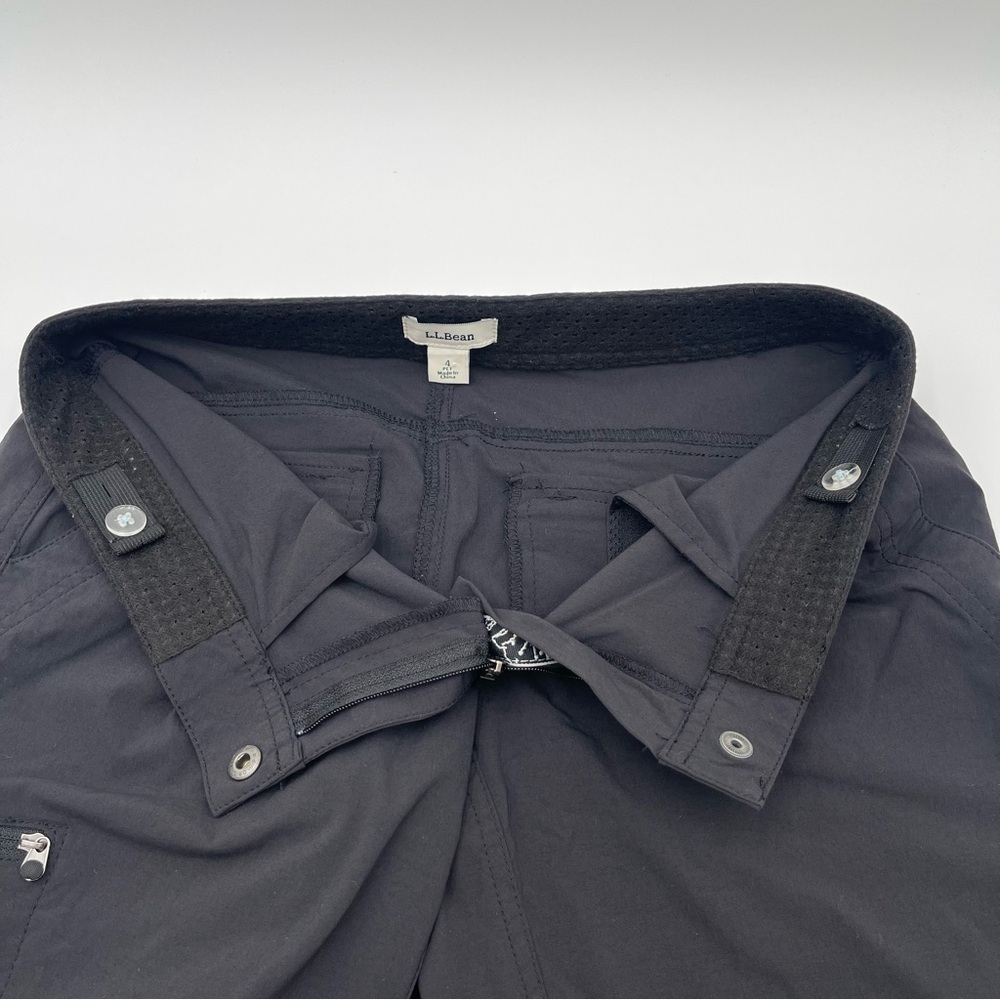 LL Bean Trail Mid Rise Straight Leg Crop Pants Womens 4P Water Repellent Comfort - Picture 8 of 16
